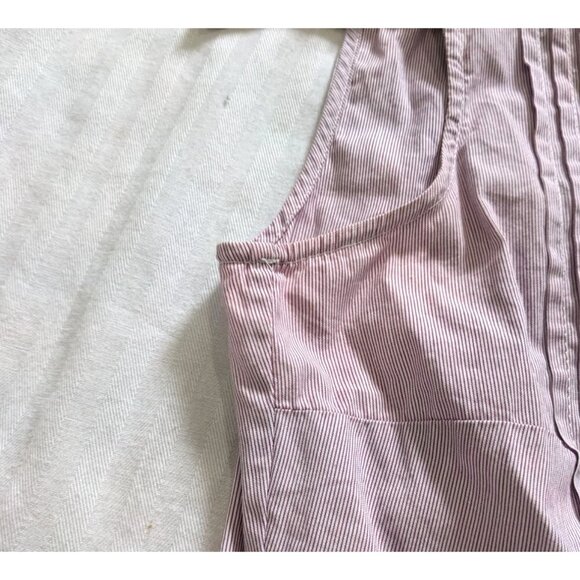 CH CAROLINA HERRERA Lavender Pinstripe Pintuck Sleeveless Button-Up Top Size 4 - Picture 6 of 8